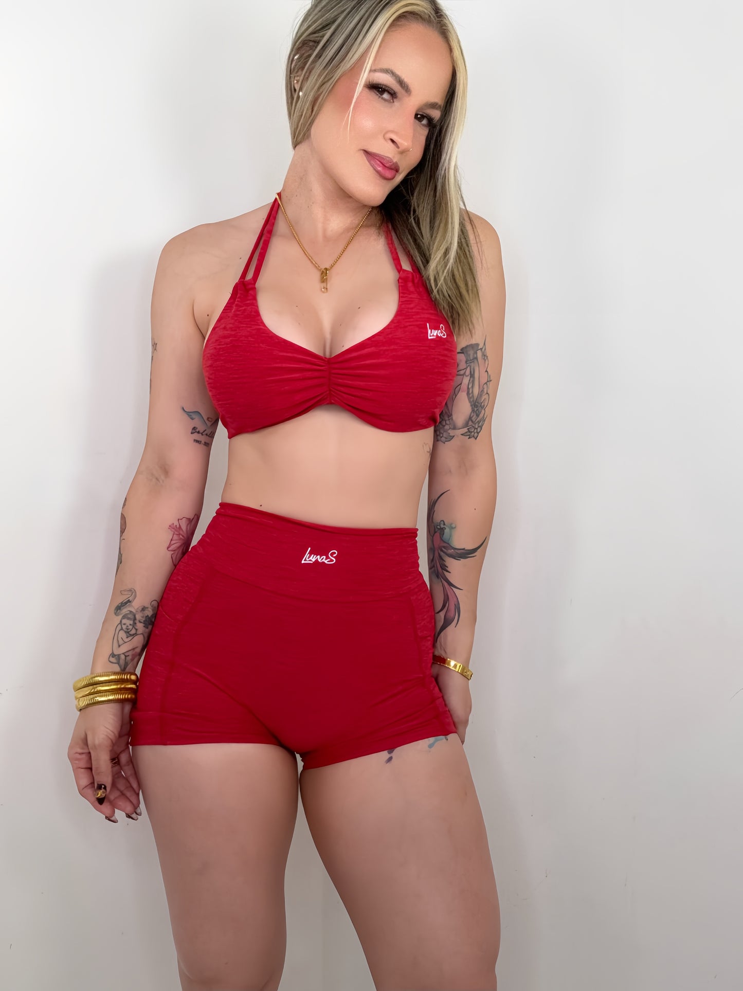 Short Red Set