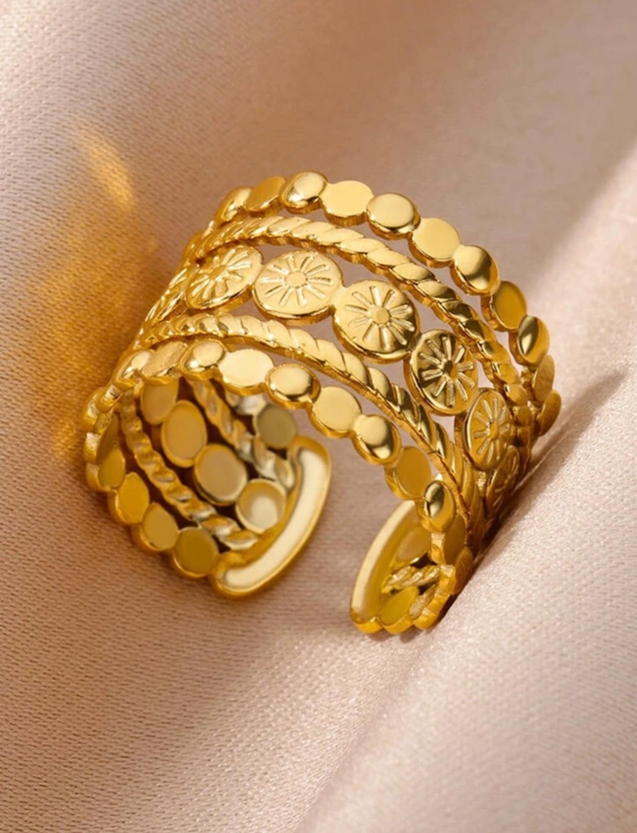 Anillos ajustable dorado
