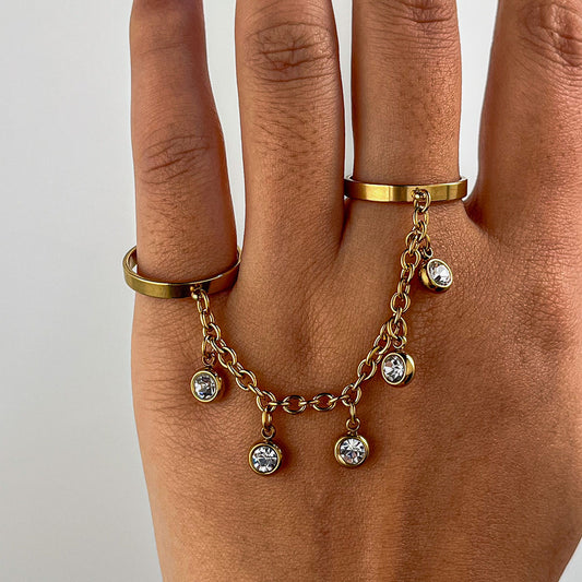Golden Drops Ring