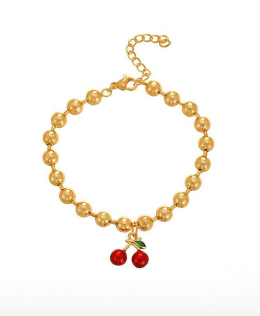 Simple cherry bracelet